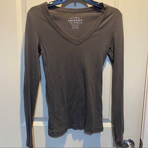 FWP Gray long sleeve v-neck